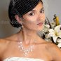 1 Rose White Ivory Net Short Wedding Veil  Bridal Dress Birdcage Veil BV02