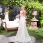 Discount  Lace Applique Bridal Gown Custom Cap Sleeves Square Neck Ivory White Wedding Dress W263