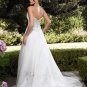 A-line Nature Waist Royal Bridal Dress Embroidery Custom Wedding Dress W269