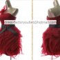 One Shoulder Blue Pink Coffee Coral Purple Bridal Wedding Dress Black Sash Short Bridesmaid Dress