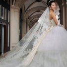 1 Tier Lace Ruffles White Ivory Red Champagne Wedding Veil 2.8X1.5 M Bridal Dress Veil VL1