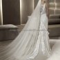 Sheath Bridal Ball Gown Puma U-neck Ivory Soft Lace Satin Wedding Dress Sz24 6 8 10 12+
