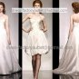 2-In-1 Dismountable Wedding Dress A-line Long Bridal Dress Strapless Short  Bridal Evening Dress