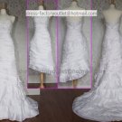 2-In-1 Demountable White Taffeta Wedding Dress Halter Long Layered Bridal Gown Short Bridal Dress