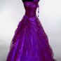 A-line Red Organza Wedding Dress One Shoulder Bridal Prom Dress Sz 0 2 4 6 8 10 12 + Custom