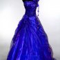 A-line Red Organza Wedding Dress One Shoulder Bridal Prom Dress Sz 0 2 4 6 8 10 12 + Custom