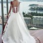 A-line Red Green White Wedding Dress Cap Sleeves Bridal Dress Gown Sz 2 4 6 8 10 12 14+Custom