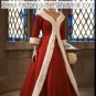 A-line Red Wool Coat White Wedding Dress Strapless Bridal Dress Long Sleeves Sz2 4 6 8 10 12+