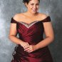 A-line Burgundy Red Wedding Dress Plus Size Cap Sleeves Bridal Dress Gown Sz16 18 20 22 24+Custom