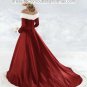 A-line Red Coat White Wool Wedding Dress Bridal Dress Full Sleeves F Winter Sz2 4 6 8 10+