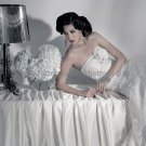 White Lace Bridal Dress A-line Strapless Bridal Gown Wedding Dress Sz 2 4 6 8 10 12 14+Custom