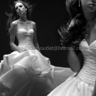 White Ivory Ruched Taffeta Bridal Gown Bridal Dress Strapless Sweetheart Wedding Dress