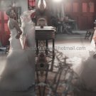 White Ivory Lace Tulle Bridal Gown Evening Dress One Shoulder Mermaid Long Wedding Dress