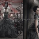 Gry Organza Lace Bridal Dress A-line Ball Gown Quinceanera Dress Short Sleeves Sz 2 4 6 8 10+