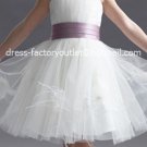 White Satin Junior Bridesmaid Dress Flower Girl Dress Baby Dresses Sz2 3 4 5 6 7 8 9 10+ Custom