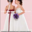 White Satin Junior Bridesmaid Dress Flower Girl Dress Baby Dresses Sz2 3 4 5 6 7 8 9 10+ Custom