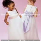 White Satin Junior Bridesmaid Dress Flower Girl Dress Baby Dresses Sz2 3 4 5 6 7 8 9 10+ Custom