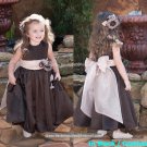 White Satin Junior Bridesmaid Dress Flower Girl Dress Baby Dresses Sz2 3 4 5 6 7 8 9 10+ Custom
