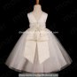 White Satin Junior Bridesmaid Dress Flower Girl Dress Baby Dresses Sz2 3 4 5 6 7 8 9 10+ Custom