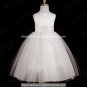 White Satin Junior Bridesmaid Dress Flower Girl Dress Baby Dresses Sz2 3 4 5 6 7 8 9 10+ Custom
