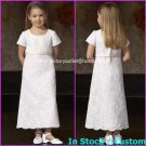Lace Junior Bridesmaid Dress Prom Party Dress Flower Girl Dress Baby Dresses Sz2 3 4 5 6 7 8 9 10+