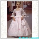 Pink Embroidery Junior Bridesmaid Dress Prom Party Dress Flower Girl Dress Sz2 3 4 5 6 7 8 9 10+