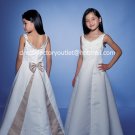 Gold Embroidery Junior Bridesmaid Dress Prom Party Dress Flower Girl Dress Sz2 3 4 5 6 7 8 9 10+