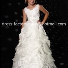 White Junior Bridesmaid Dress Prom Party Dress Flower Girl Dress Baby Dress Sz2 3 4 5 6 7 8 9 10+