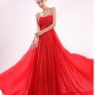 Red Chiffon Bridal Dress Sweetheart Empire Waist Wedding Dress Bridal Evening DRESS Sz 24 6 8 10+