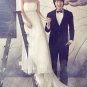 Ivory Chiffon Bridal Dress Strapless Empire Waist Wedding Dress Evening DRESS Sz4 6 8 10 12+