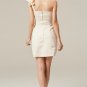 One Shoulder Short Bridesmaid Dress Chapagne Satin Cocktail Dress Sz 24 6 8 10 12+