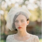 Soft Tulle Net 2 T Short Wedding Veils White Ivory Bridal Fascinator Simple Birdcage Veil
