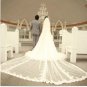 Luxury 2 Tiers Wide Tulle Lace Edge Wedding Veil 4X1.5 M Long Cathedral Bridal Veil
