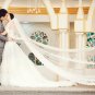Luxury 2 Tiers Wide Tulle Lace Edge Wedding Veil 4X1.5 M Long Cathedral Bridal Veil
