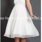 A-line Royal Bridal Gown Cap Sleeves Empire Waist Knee Length Wedding Dress Sz 4 6 8 10 12+Custom