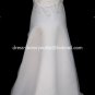 A-line White Satin Halter Lace Bridal Gown Empire Waist Wedding Dress Sz 6 8 10 12 14+Custom