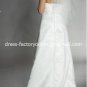 A-line White Satin Halter Lace Bridal Gown Empire Waist Wedding Dress Sz 6 8 10 12 14+Custom