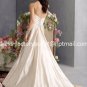 A-line Bridal Ball Gown Strapless Empire Waist Champagne Jeweled Wedding Dress Sz 4 6 8 10 12+Custom