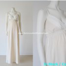 A-line Beach Bridal Dress Halter Maternity White Cream Chiffon Wedding Dress Sz 4 6 8 10 12 14+