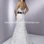 Mermaid Beach Bridal Dress HALTER White Lace Coffee Sash Wedding Dress Sz 4 6 8 10 12 14+