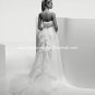 A-line Bridal Dress Strapless Maternity White Organza Wedding Dress Y8 Sz6 8 10 12 14 16+