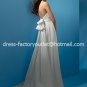 A-line Bridal Dress Strapless White Red Chiffon Maternity Beach Wedding Dress H11 Sz6 8 10 12 14 16+