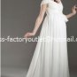 A-line Bridal Dress 2 Straps Off SHoulder White Chiffon Beach Wedding Dress Sz6 8 10 12 14 16+