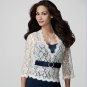 A-line Navy Blue Long Sleeves Mother of the Bride Dress Custom Lace Chiffon Evening Prom Dress