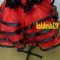 Strapless Short Bridesmaid Dress Red Black Wedding Prom Party Dress Sz 2 4 6 8 10+