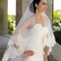 1 Tier Wide Lace Ruffles Tulle Cathedral Cut Wedding Veil 2.8X1.5 M Bridal Dress Veils