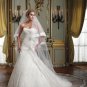 1 Tier Wide Satin Ruffles Tulle Cathedral Cut Wedding Veil 2.8X1.5 M Bridal Dress Veils
