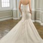 Ivory Lace Bridal Gown Strapless Sweetheart Wedding Dress Mermaid Bridal Ball Gown Sz 2 4 6 8 10 12+
