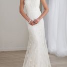 Ivory White Lace Wedding Dress Cap Sleeve Sheath Bridal Gown Sz4 6 8 10 12 14+Custom