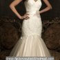Champagne Ivory Lace Wedding Dress Flower SASH Bridal Gown Sz4 6 8 10 12 14+Custom